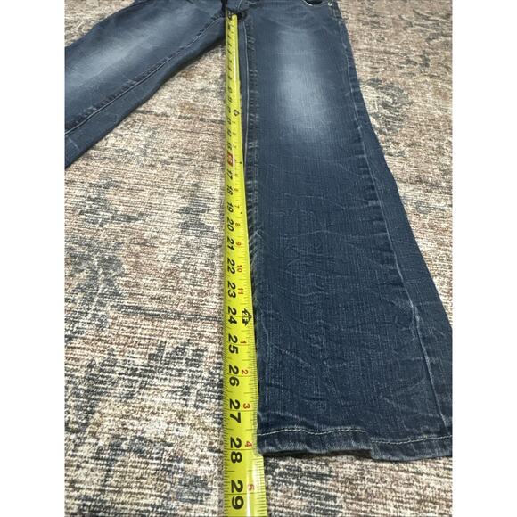 Justice Girls Size 14R Mid Rise Straight Jeans Medium Wash 5 Pockets Free Ship - Picture 7 of 16